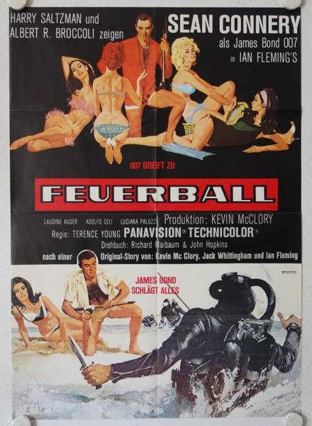 James Bond 007 - Feuerball originales deutsches Filmplakat (R69)